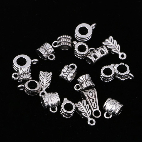 120 Unidades De Plata Plateado Bails Para La Del Collar