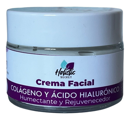 Crema Facial Orgánica Con Colágeno Y Ácido Hialurónico 50ml