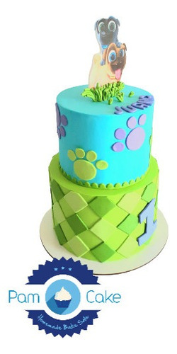 Torta Artesanal Bingo Y Rolly Perros Perritos Puppy Dog Pals