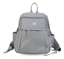 Comprar Mochila Tela Impermable Bolsillo Al Frente Dama Lincolns Color Gris acero