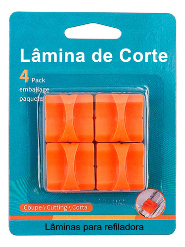 Kit 4 Lâminas De Corte Para Substituição Refiladora Papel A4