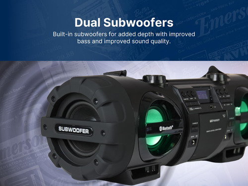 Reproductor De Cd Portátil Bluetooth Sistema Estéreo Boombox