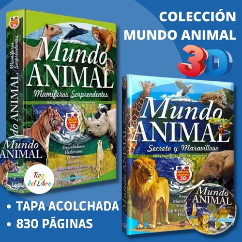 Colección Mundo Animal 3d Secreto Y Mar. + Mamíferos- Oferta