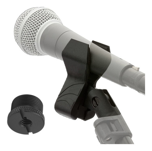 Soporte Pinza P Micrófono De Mano + Adaptador 1/4 Y 5/8