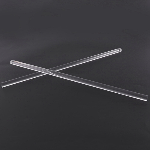 6 Peças De Barra De Acrílico De Perspex Redonda Transparente