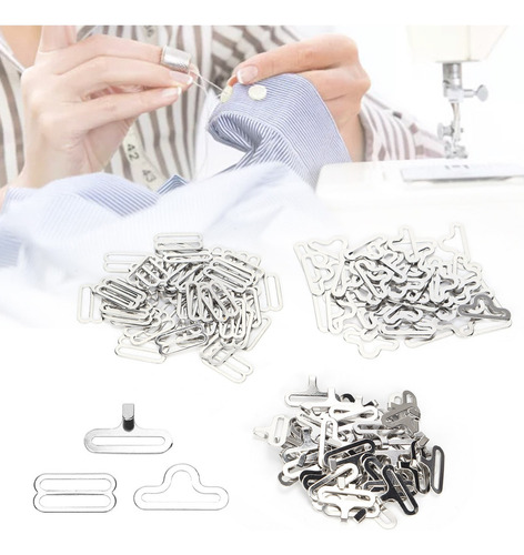 Juego De 50 Clips Ajustables Con Hebilla De Pajarita, Latón,