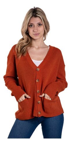 Cardigan Saco Botones, Doble Bremer, Talle Grande Oversize