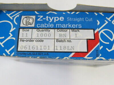 Critchley 06101101 Brown Cable Marker #1 Z11 Straight Cu Aaj