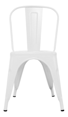 Silla Tolix Comedor Cocina Diseño Color de la estructura de la silla Acero Color del asiento Blanco Diseño de la tela No aplica