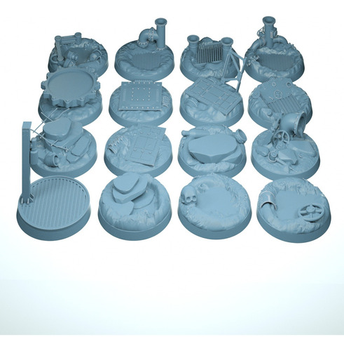 Bases Texturadas Para Rol Warhammer-impresión 3d- Friki Toys