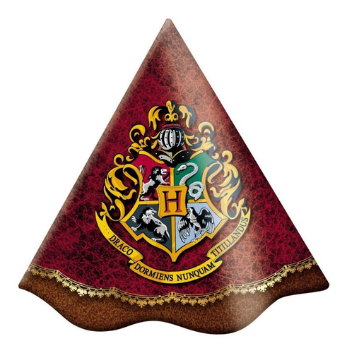 8 Unidades - Chapéu De Festa Harry Potter 