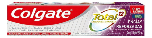 Pasta Dental Colgate Total 12 Total Encías Reforzadas En Crema 90 g