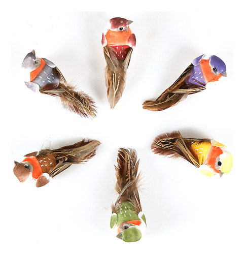 Juego De 12 Unidades Con Plumas Artificiales Para Pájaros, P