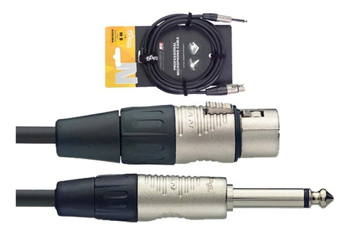 Imagen 1 de 3 de Cable 6m Canon Hembra-plug Profesional Stagg Nmc6xp