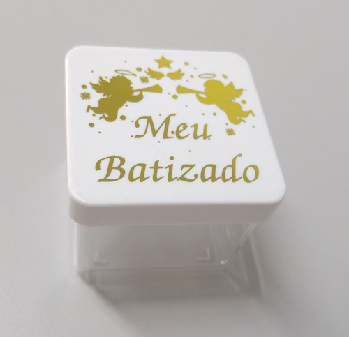 Imagem 4 de 4 de 10 Caixinhas 5x5cm Anjo Meu Batizado Lembrancinhas Anjos