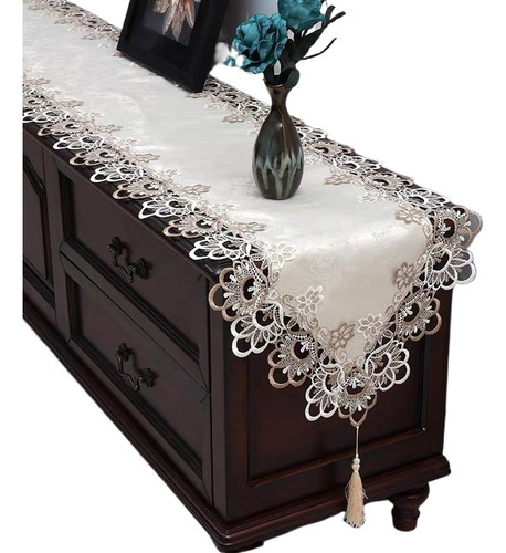 Mantel Rectangular De Encaje Con Flores Para Cocina Y Comedo