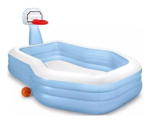 Piscina Inflable Con Aro De Básquet Estimulación Para Niño