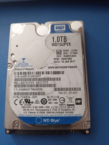 Disco Duro 1tb Marca Western Digital Usado