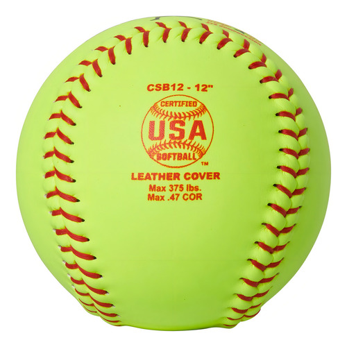Docena Pelota Softbol Asa/usa 12 Piel .47 Cor Csb12 Champro