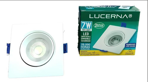 Empotrables Dirigibles Led 7w 6500k Cuadrado Lucerna