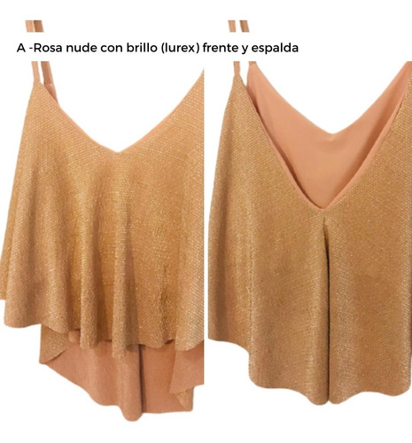Imagen 3 de 9 de Blusa Crop Top Corto Irregular Suelta Sexy Fiesta Regalo