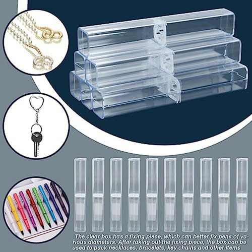 // Estuche De 25 Lápices De Acrílico Transparente,