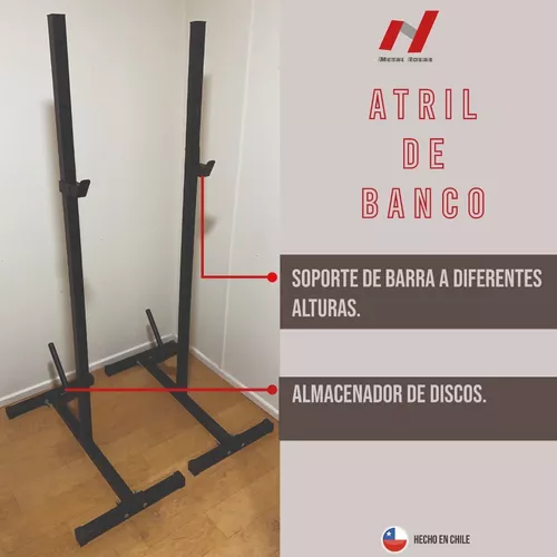 Atril Soporte De Barra De Pesas Y Rack De Discos