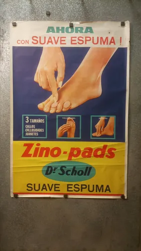 Antiguo Afiche Publicitario Zino-pads Dr. Scholl Original (Usado)