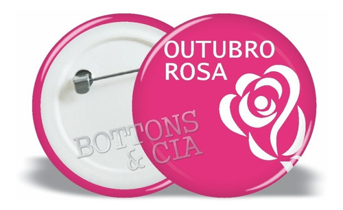 Broche Alfinete 3,5 Outubro Rosa Novembro Azul 500 Und