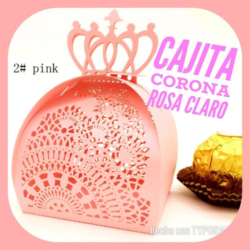 Cajita Corona Recuerdo Y Dulceros Xv Años Boda Presentación