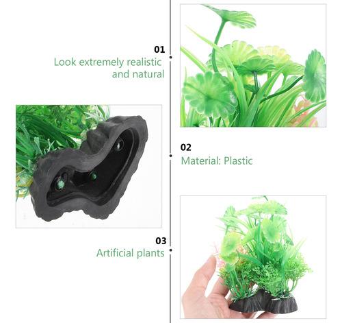 Adorno De Césped Artificial De Plástico Para Acuario, Pecera