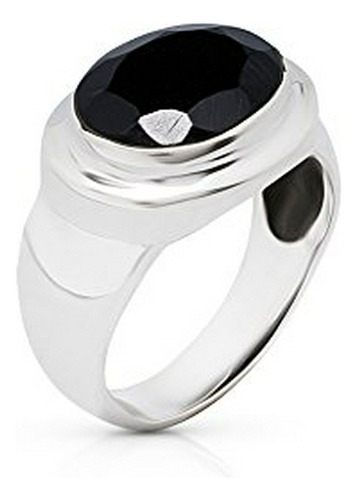 Black Onyx Vintage Gipsy Ring Plata De Ley 925 Piedra Ovalad