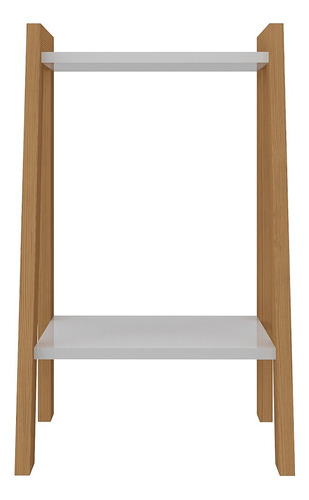 Mesa De Cabeceira Isabella Mdp 59,5x36cm Multifuncional Sala Acabamento Pintura Uv Cor Branco Madeira