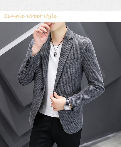 Traje Casual Vertical De Un Botón/top Delgado