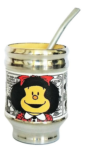 Imagen 4 de 4 de Juego De Mate Bandeja Desayuno Latas Mate Mafalda