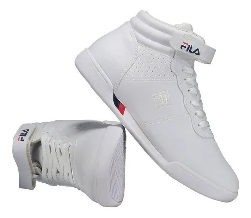 Tênis Fila F-16 High Feminino Branco E Cinza | Parcelamento sem juros