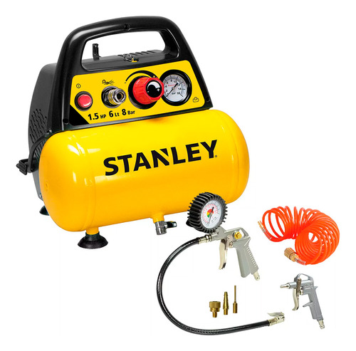 Compresor De Aire Eléctrico Stanley C6bb304stc071 6l 1.5hp