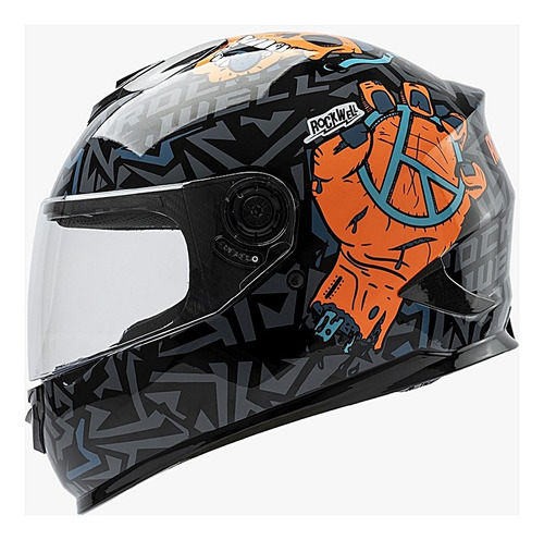 Casco De Moto Integral Rockwell Zombie Graficas Ed Limitada