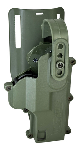 Coldre Curto Mc03 Com Plataforma De Cintura Md4 + 6 Adaptadores de Guarda Mato Maynards Verde Destro