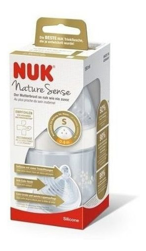 Imagen 2 de 2 de Mamadera Nuk silicona natural Sense 150ml Blanco