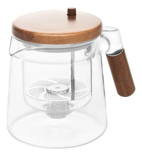 Chaleira Vidro Borossilicato Botao Infusor 500ml Wolff