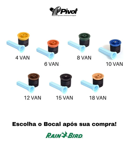 Têtes D'arrosage Rain Bird 18 Van - Lot De 5 Pièces, Buses Réglables 4,3-5,5m