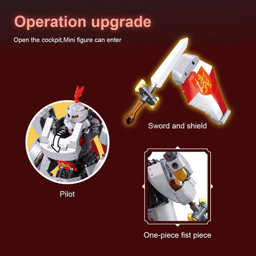 Dahonpa Sword And Shield Knight Mecha Mecha Bloques De Robot