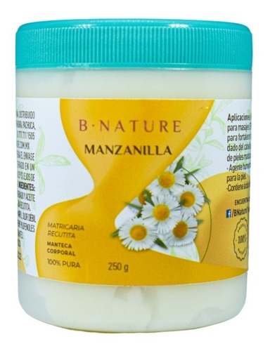 Manteca De Manzanilla 100% Pura 250 Gramos Bliss Nature