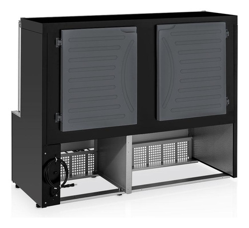 Vitrine Neutra Aurora Mpna140r Preto Reto Bivolt Gelopar