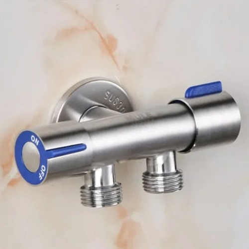 Llave Angular Doble De Acero Inoxidable