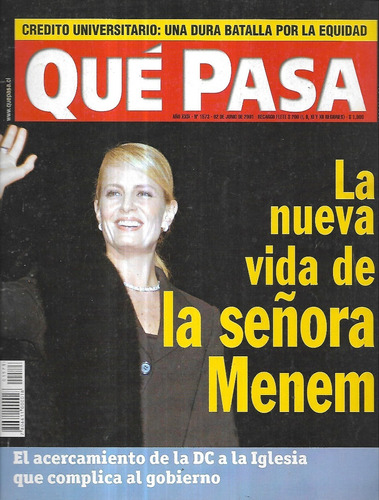 Revista Qué Pasa 1573 / 2 Junio 2001 / La Señora Menem
