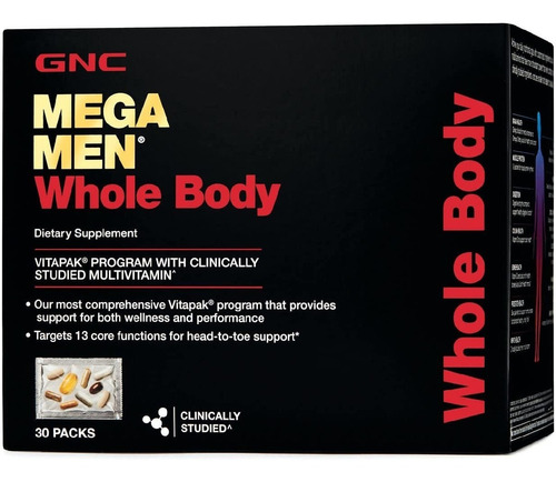 Mega Men Vitapak Whole Body Gnc 30 Packs