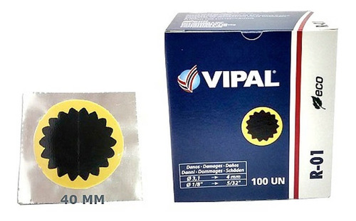 Parche Vipal R01 Para Reparacion De Neumaticos 200 Unidades