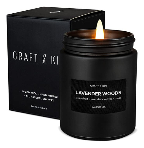 Vela Perfumada Craft & Kin Lavander Woods (lavanda)